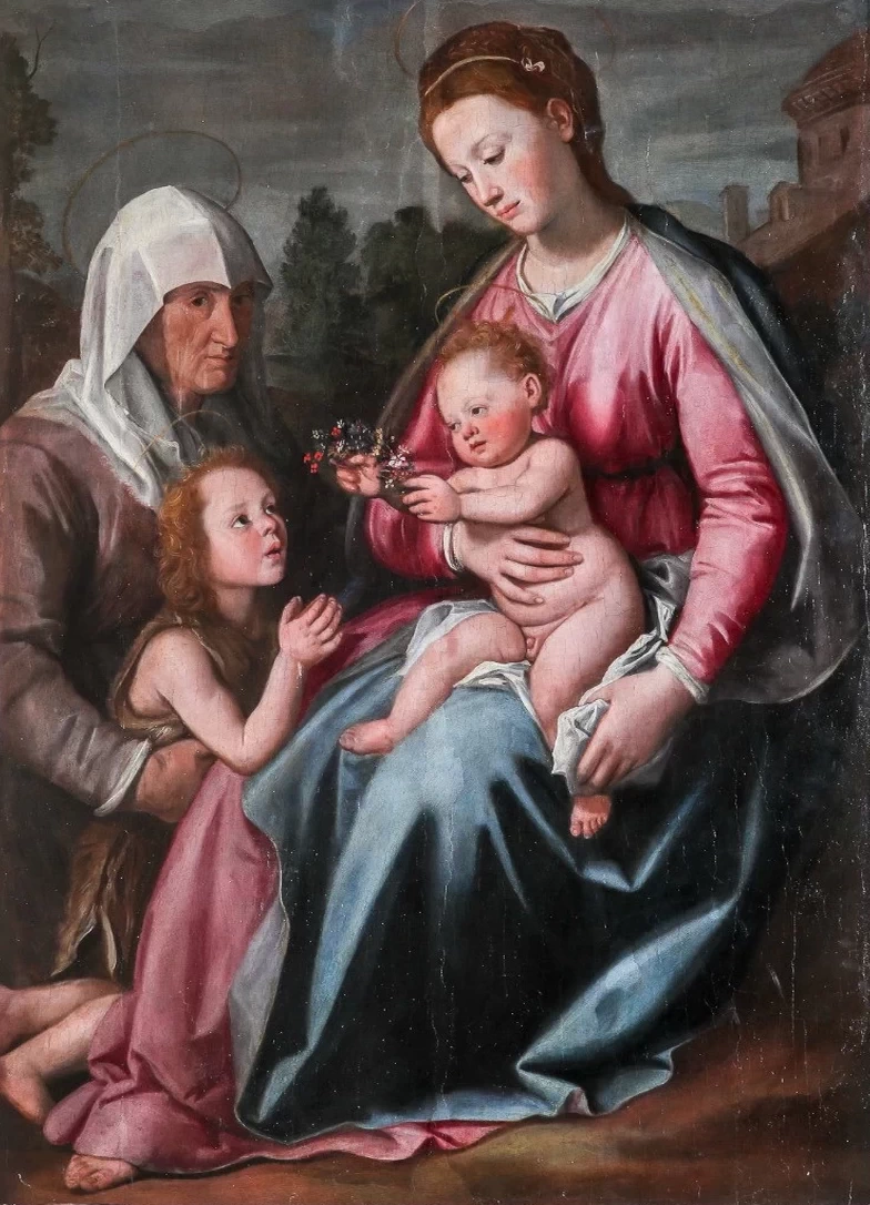 Madonna con Gesù Bambino, Santa Elisabetta e San Giovannino - Museo di Casa Vasari